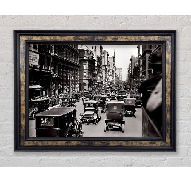 New York City Retro - Single Picture Frame Art Prints Bright Star Size: 84.1cm H x 142.2cm W x 8cm D on Productcaster.