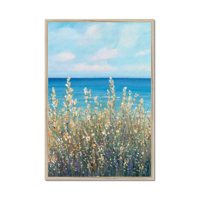 Flowers at the Coast I by Timothy O' Toole - Wrapped Canvas Painting Beachcrest Home Size: 50cm H x 34cm W, Format: Natural Wood Framed Paper Print on Productcaster.