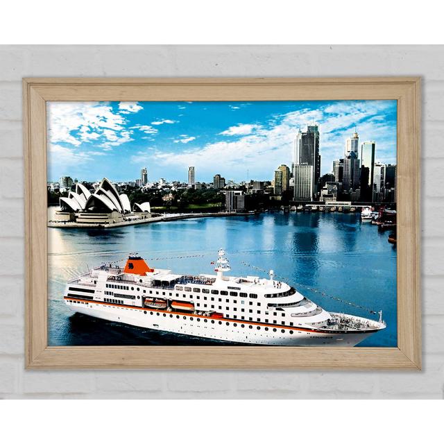 Sydney Harbour Cruise Liner - Single Picture Frame Art Prints Longshore Tides Size: 59.7cm H x 84.1cm W x 1.5cm D on Productcaster.