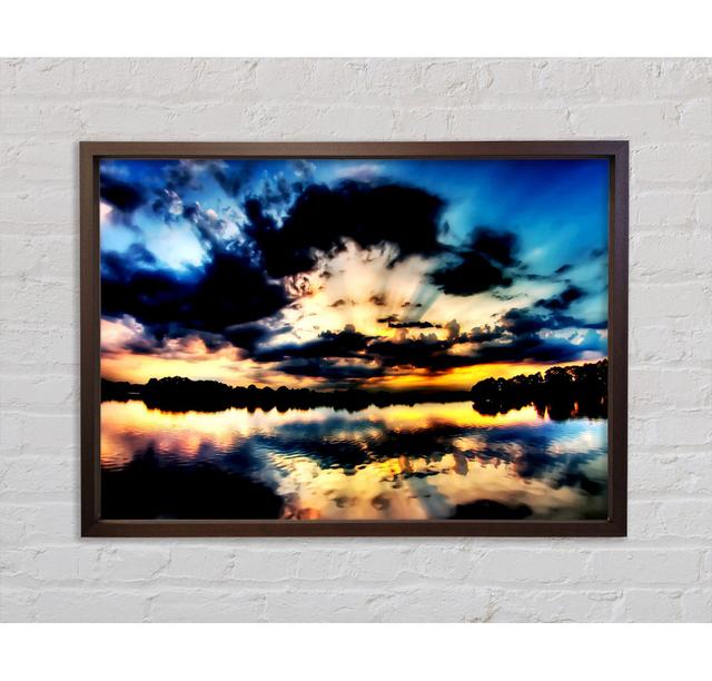 Blue Ocean Cloud Formation - Print Bright Star Size: 84.1cm H x 118.9cm W x 3.3cm D on Productcaster.