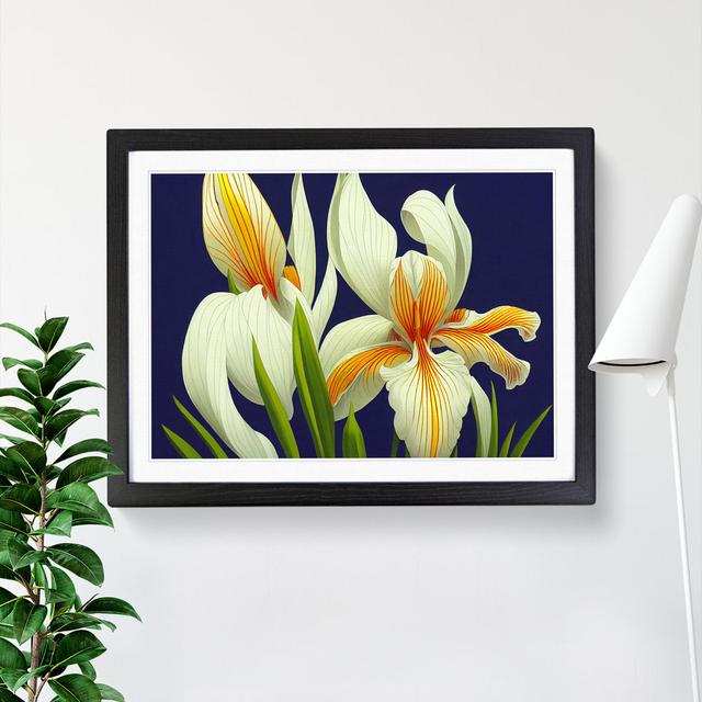 Adorable Iris Flowers - Single Picture Frame Print ClassicLiving Frame Colour: Black Framed, Size: 34cm H x 46cm W x 2cm D on Productcaster.