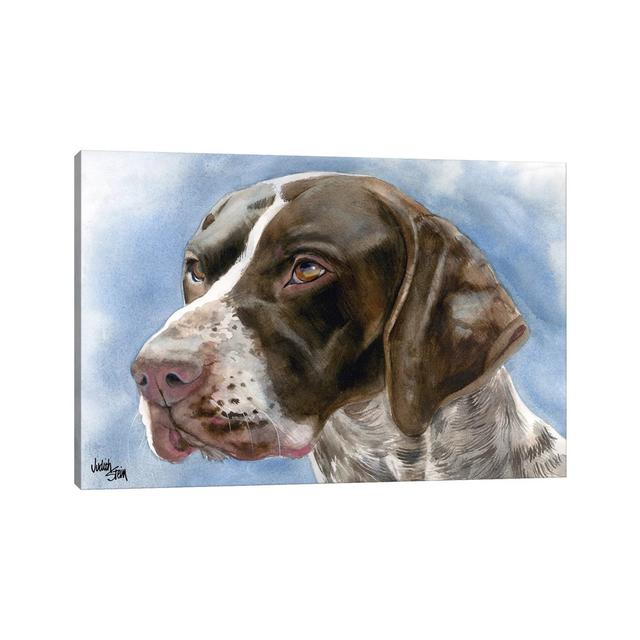 GSP - German Short Haired Pointer by Judith Stein - Wrapped Canvas Painting ClassicLiving Size: 30.48cm H x 45.72cm W on Productcaster.