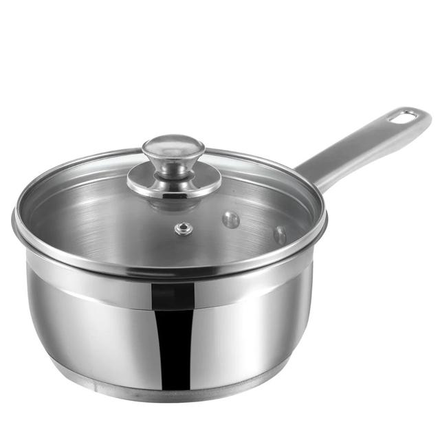 Vinod Induction Saucepan Pot, Cooking Pan With Glass Lid Vinod Size: 1.50 L on Productcaster.