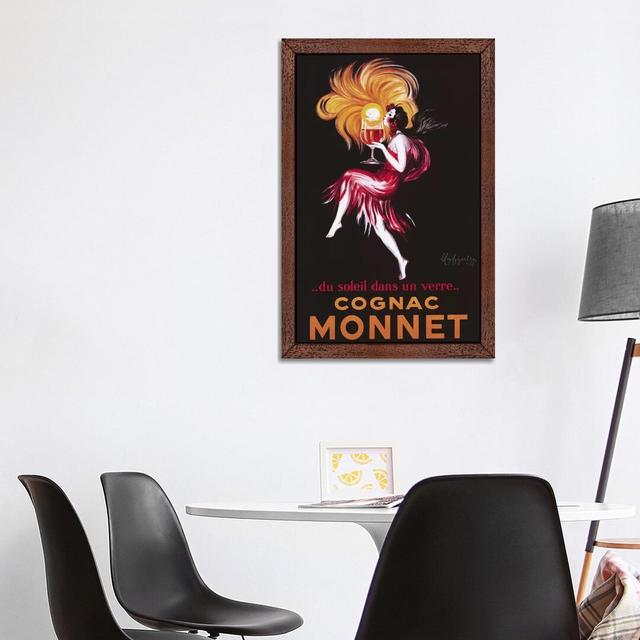 Cognac Monnet (Vintage) by Leonetto Cappiello - Floater Frame Print on Canvas Corrigan Studio Frame Option: Brown, Size: 102cm H x 66cm W x 4cm D on Productcaster.