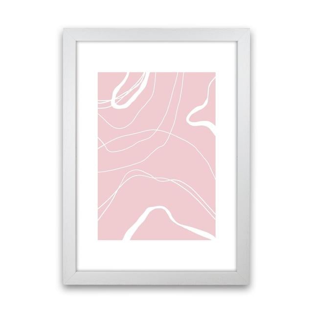 Mila Pink Swirls N14 Art Print By Pixy Paper A1 / White Grain Ivy Bronx Size: 84cm H x 59.4cm W x 3cm D, Format: White Framed on Productcaster.