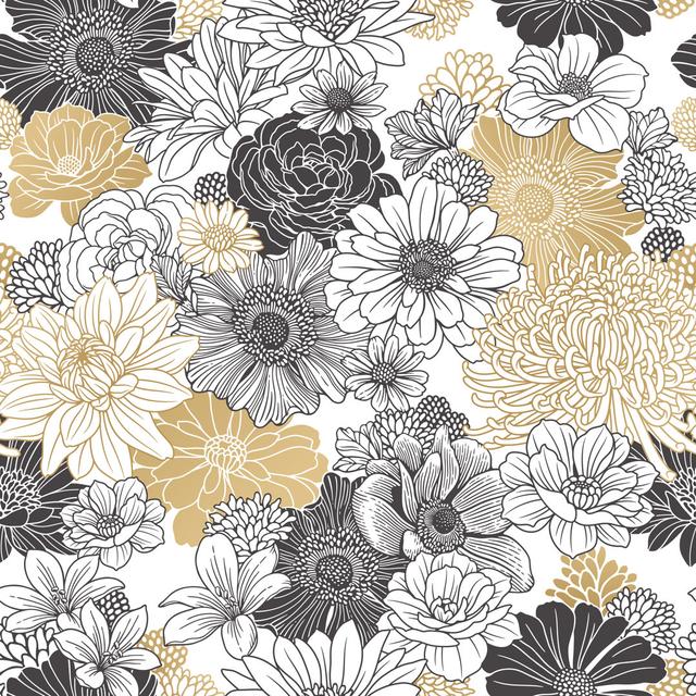 Seamless Floral Pattern by Aleksandarvelasevic - No Frame Art Prints on Canvas Marlow Home Co. Size: 20cm H x 20cm W on Productcaster.