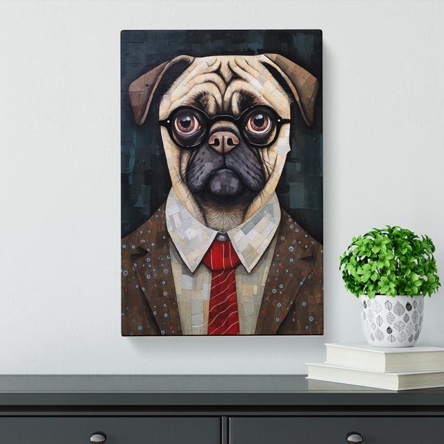 Pug Dadaism - Print Zoomie Kids Size: 76cm H x 50cm W x 3cm D on Productcaster.