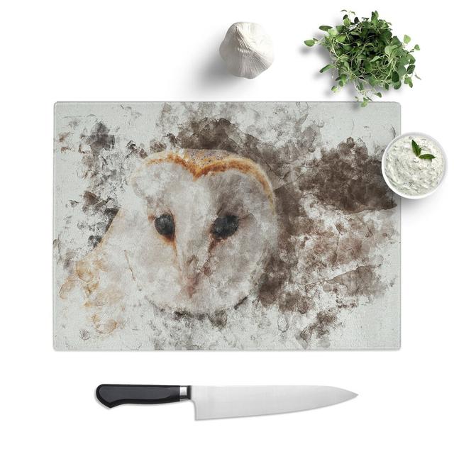 Barn Owl Vol.1 Watercolour Chopping Board East Urban Home Size: 0.4cm H x 20cm W x 28.5cm L on Productcaster.