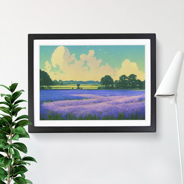 Breathtaking Bluebell Field - Single Picture Frame Print Marlow Home Co. Frame Colour: Black Framed, Size: 25cm H x 34cm W x 2cm D on Productcaster.