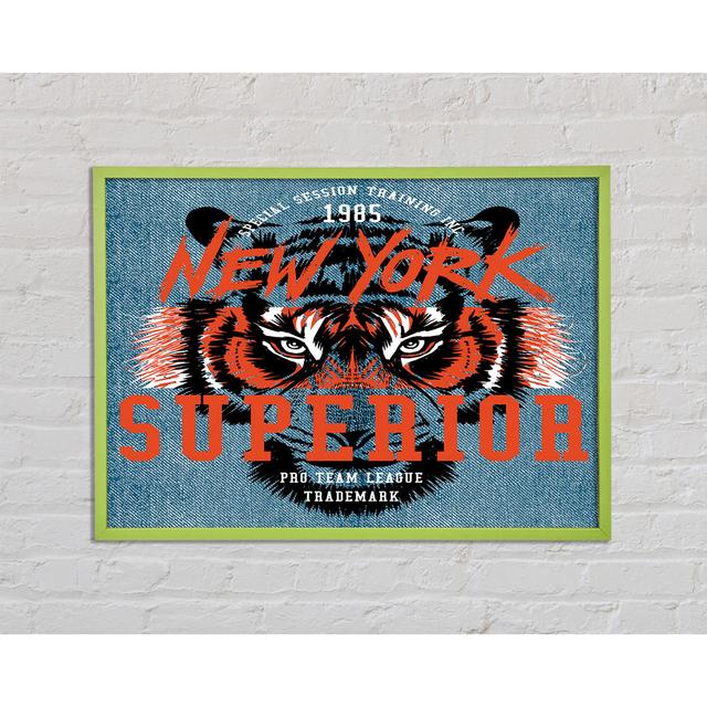 Amhold New York Tiger Superior - Single Picture Frame Art Prints Happy Larry Size: 59.7cm H x 84.1cm W x 2cm D on Productcaster.