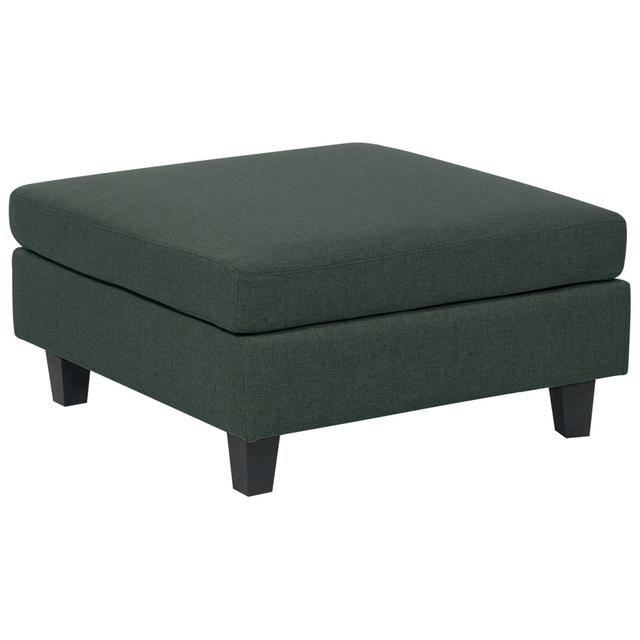 Raenesha 76cm Wide Square Solid Colour Standard Ottoman 17 Stories Upholstery Colour: Dark Green on Productcaster.