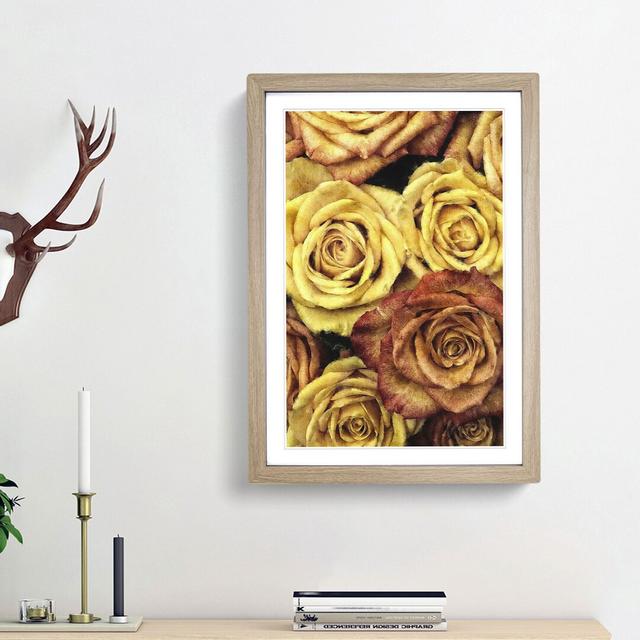 View of the Roses - Picture Frame Painting Print East Urban Home Size: 87cm H x 62cm W x 2cm D, Frame Option: Oak Framed on Productcaster.