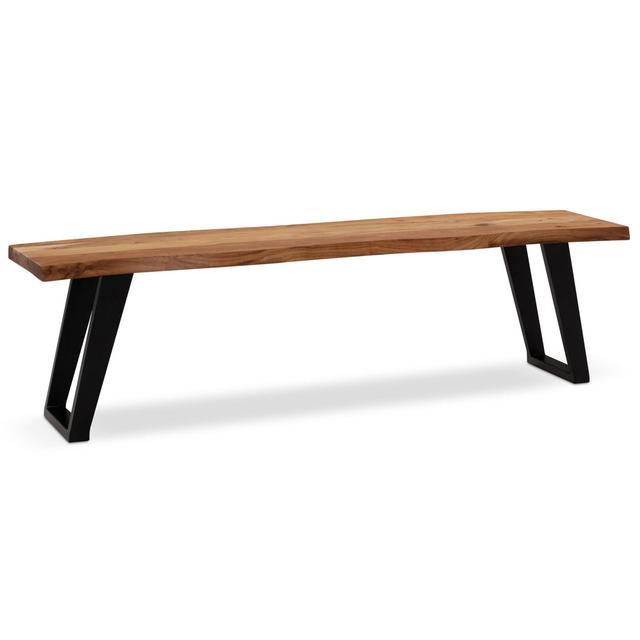 Grawn Wood Bench Union Rustic Size: 45cm H x 120cm W x 40cm D on Productcaster.