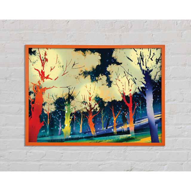 Disco Trees - Single Picture Frame Art Prints Ophelia & Co. Size: 29.7cm H x 42cm W x 2cm D on Productcaster.