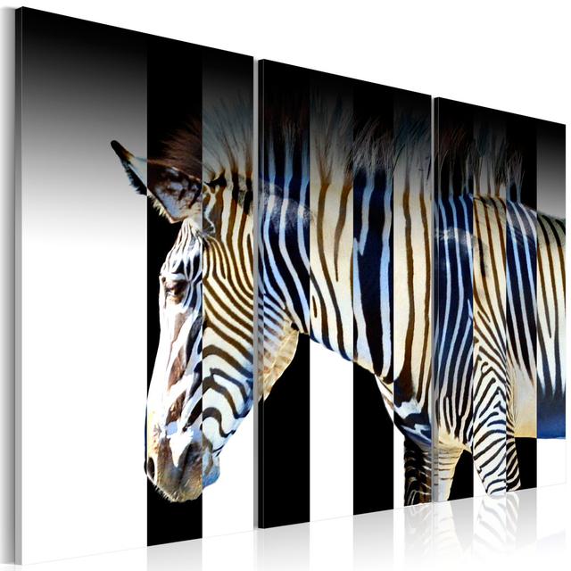 Stripes - 3 Piece Wrapped Canvas Print Latitude Vive on Productcaster.