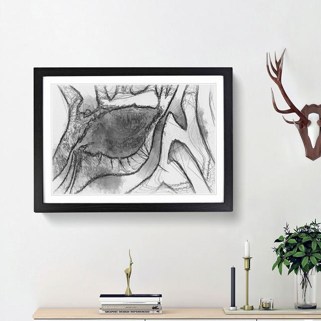 The Eye of a Zebra in Abstract - Picture Frame Graphic Art Print East Urban Home Frame Option: Black Framed, Size: 36cm H x 48cm W x 2cm D on Productcaster.