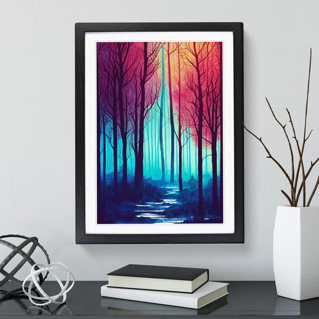 Bright Forest - Picture Frame Graphic Art ClassicLiving Frame Colour: Black, Size: 64cm H x 46cm W x 2cm D on Productcaster.