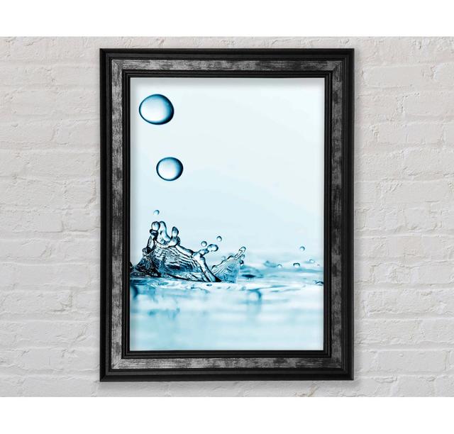 Blue Water Droplet Splash - Single Picture Frame Art Prints Bright Star Size: 42cm H x 21cm W x 8cm D on Productcaster.