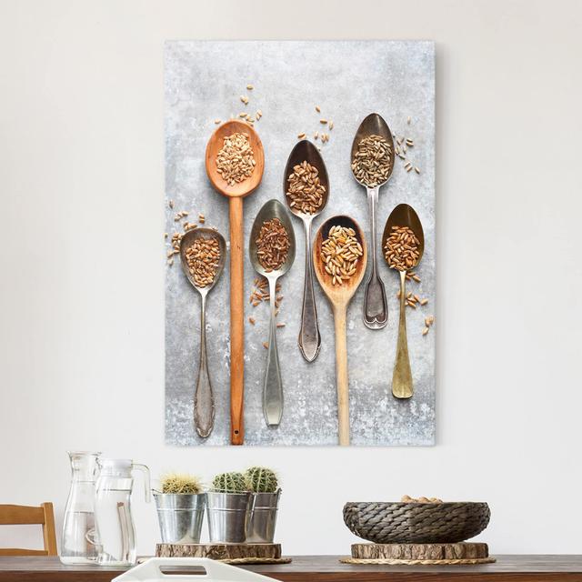 Fotodruck Dried Grain Spoons East Urban Home Größe: 120 cm H x 80 cm B x 2 cm T on Productcaster.