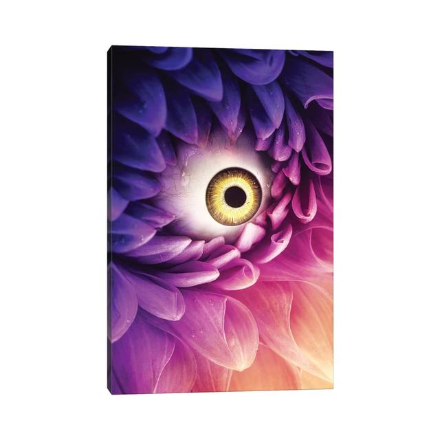 Purple Crying Flower by Shaun Ryken - Wrapped Canvas Art Prints ClassicLiving Size: 45.72cm H x 30.48cm W x 1.91cm D on Productcaster.