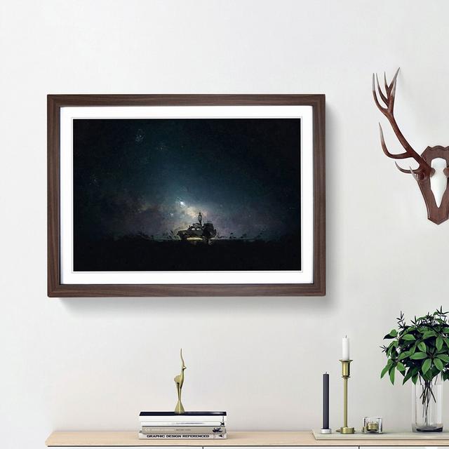 Stars Above Namibia - Picture Frame Graphic Art Print East Urban Home Frame Option: Walnut Framed, Size: 62cm H x 87cm W x 2cm D on Productcaster.