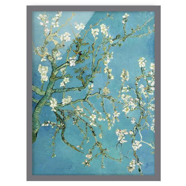 Almond Blossom by Vincent Van Gogh - Picture Frame Painting Rosalind Wheeler Frame Option: Grey Framed, Size: 70cm H x 50cm W x 2cm D on Productcaster.