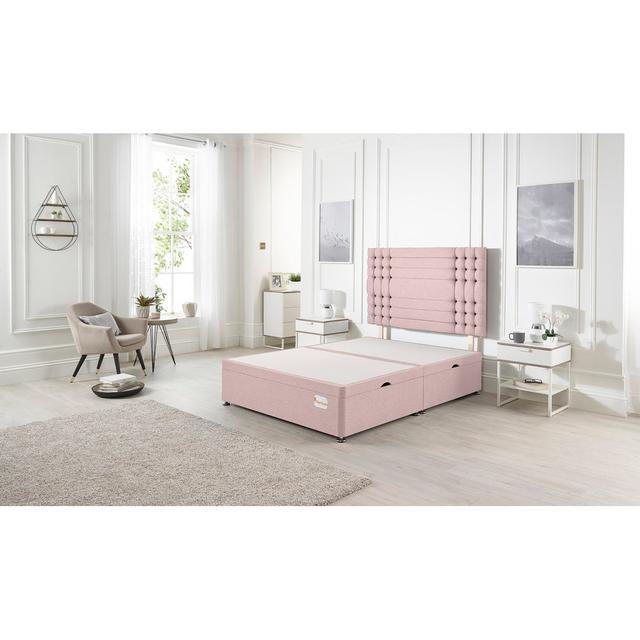 Flexby Ottoman Bed Ebern Designs Colour: Pink, Size: Kingsize (5') on Productcaster.