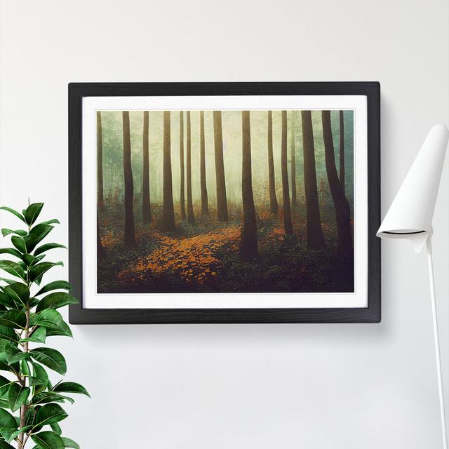 Joyful Forest - Picture Frame Graphic Art Alpen Home Frame Colour: Black, Size: 34cm H x 46cm W x 2cm D on Productcaster.