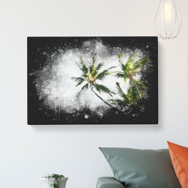 Tropical Palm Trees - Wrapped Canvas Print East Urban Home Size: 60cm H x 91cm W x 3cm D on Productcaster.