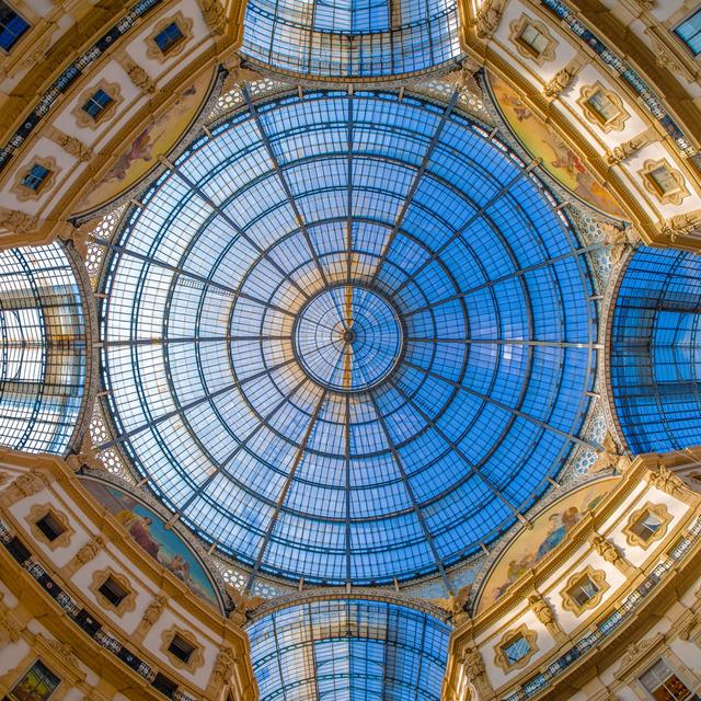 Dome in Galleria Vittorio Emanuele by Weruskak - Wrapped Canvas Photograph 17 Stories Size: 91cm H x 91cm W on Productcaster.