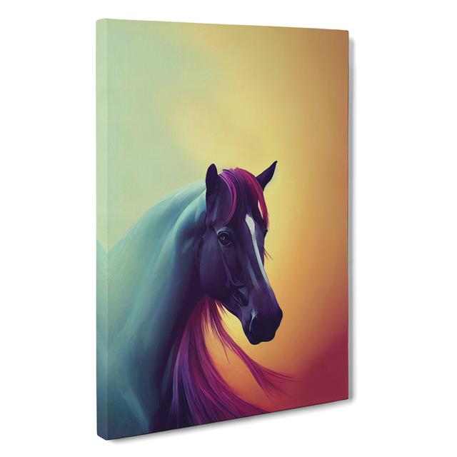 Mystical Horse - Wrapped Canvas Print Natur Pur Size: 50cm H x 35cm W x 3cm D on Productcaster.