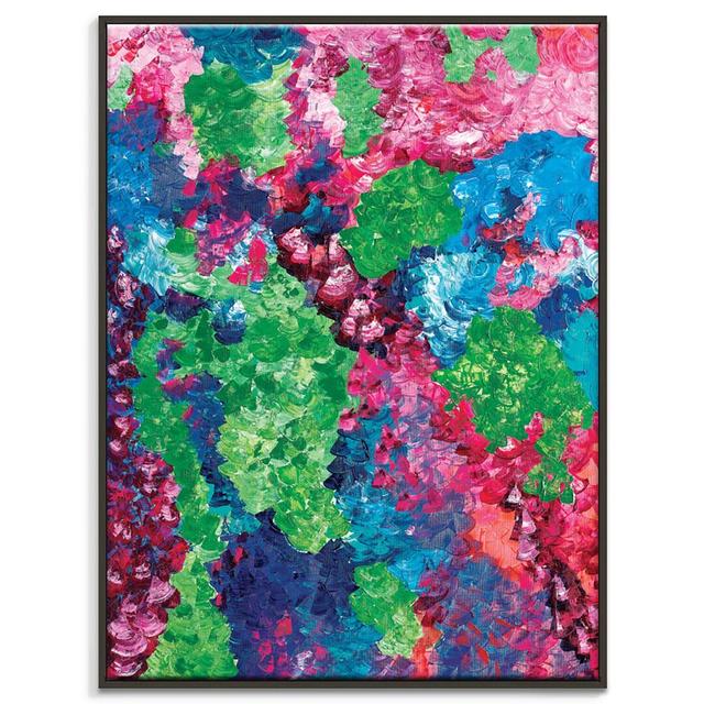 'Opal Garden' Framed Art Print on Canvas East Urban Home Frame Options: Black, Size: 102cm H x 76cm W on Productcaster.