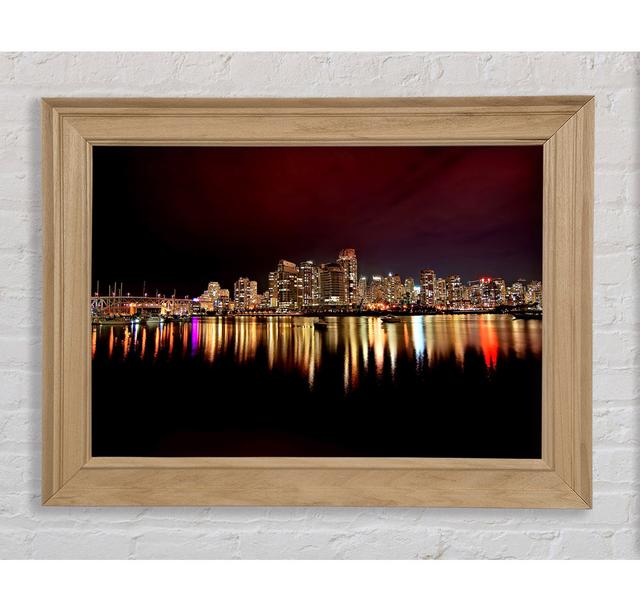 Vancouver City Nights Framed Print Bright Star Size: 59.7cm H x 84.1cm W on Productcaster.