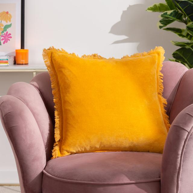 Gracie Square Scatter Cushion Cushion Covers furn. Colour: Mustard on Productcaster.