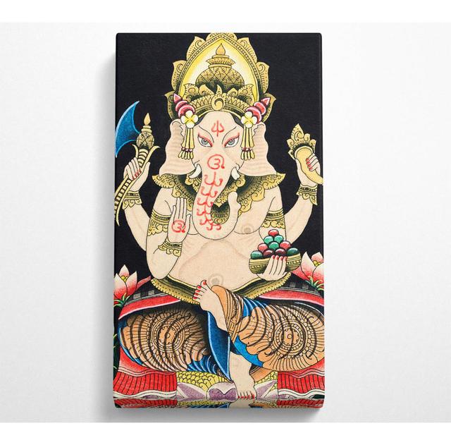 Rossa Hindu God Ganesha 2 - Wrapped Canvas Art Prints Ophelia & Co. Size: 81.3cm H x 40.6cm W x 1cm D on Productcaster.