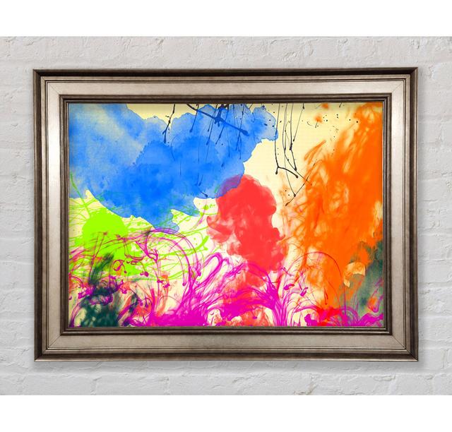 Colourful Clouds In The Garden Framed Print Ivy Bronx Size: 21cm H x 42cm W x 8cm D, Format: Antique Silver Framed Paper on Productcaster.