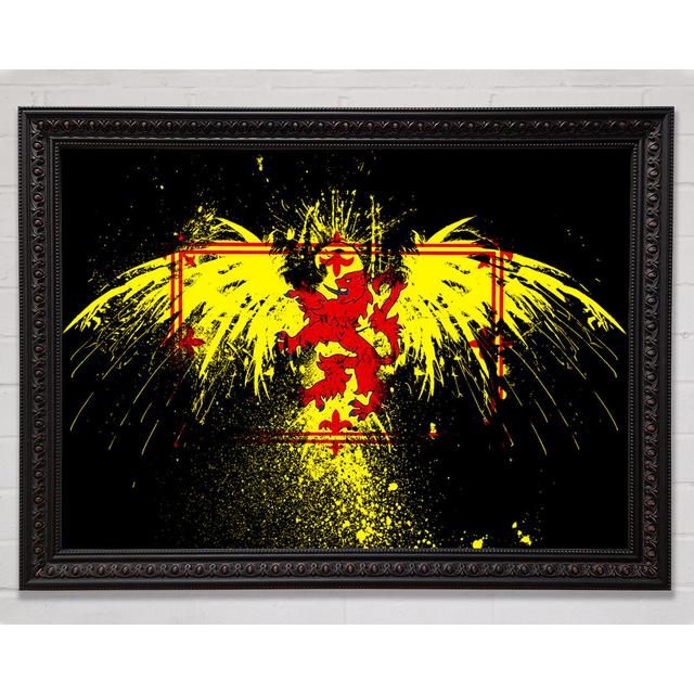 Welsh Flag Eagle Framed Print Bright Star Size: 21cm H x 29.7cm W on Productcaster.