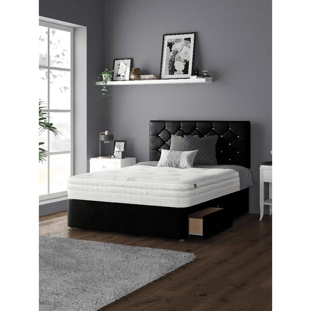 Hatmaker Divan Bed Base Mercer41 Size: Small Double (4'), Colour: Black, Storage Type: No Drawer on Productcaster.