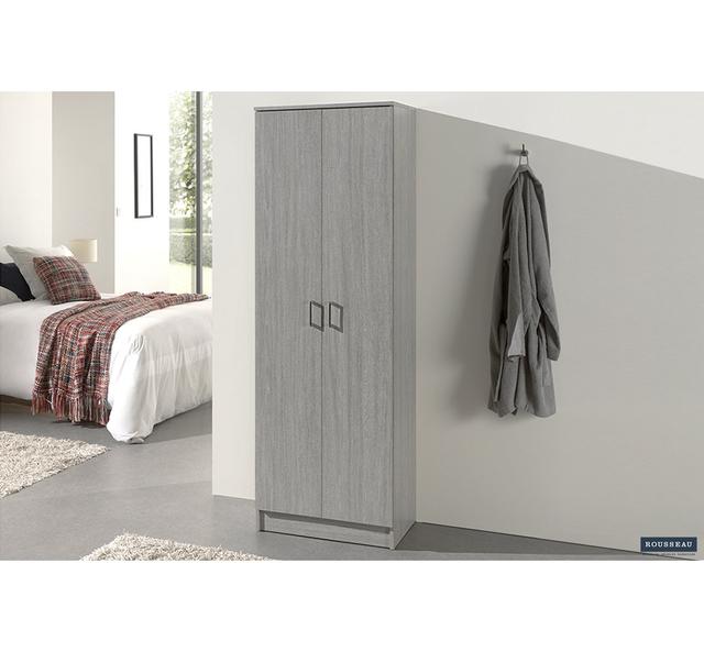 Drehtürenschrank Maybrit 17 Stories Größe: 180 cm H x 60 cm B x 40 cm T, Ausführung: Grau on Productcaster.