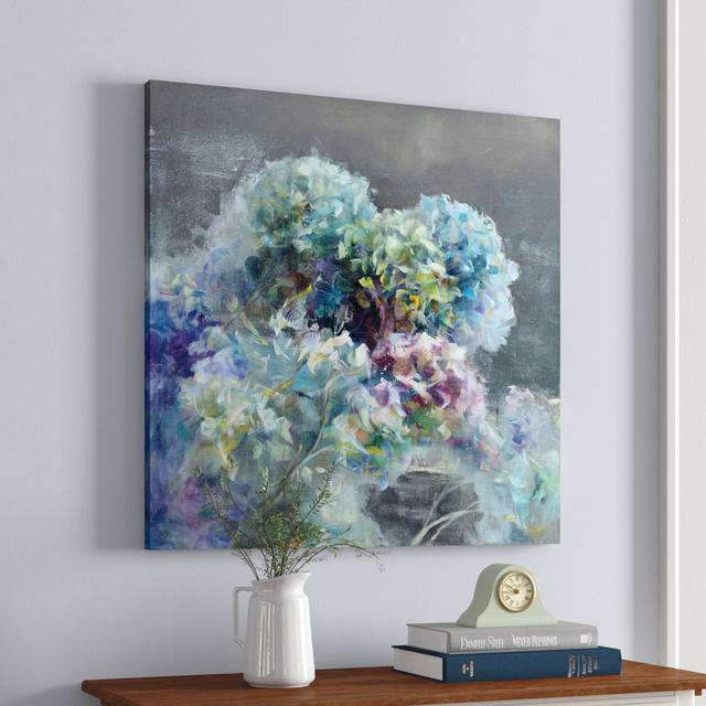 Abstract Hydrangea Dark by Danhui Nai - Wrapped Canvas Painting Print Lark Manor Size: 51cm H x 51cm W, Format: Wrapped Canvas on Productcaster.