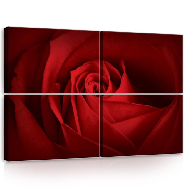 4-tlg. Leinwandbilder-Set Rose ModernMoments on Productcaster.