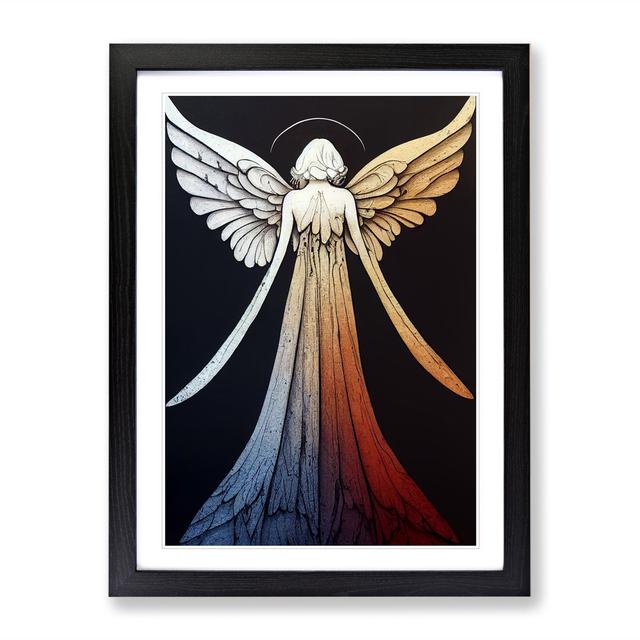 Peaceful Angel - Single Picture Frame Print Metro Lane Size: 34cm H x 25cm W x 2cm D, Frame Colour: Black Framed on Productcaster.