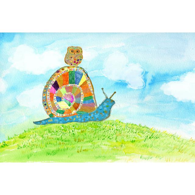 Meadow Snail - Wrapped Canvas Art Prints August Grove Size: 30cm H x 46cm W on Productcaster.