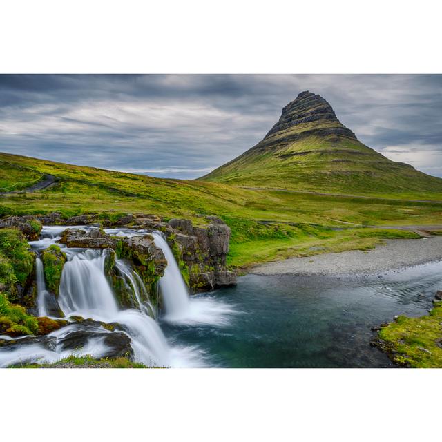 Kirkjufell Waterfall And Mountain, Iceland by Tunart - No Frame Print on Canvas Alpen Home Size: 81cm H x 122cm W on Productcaster.