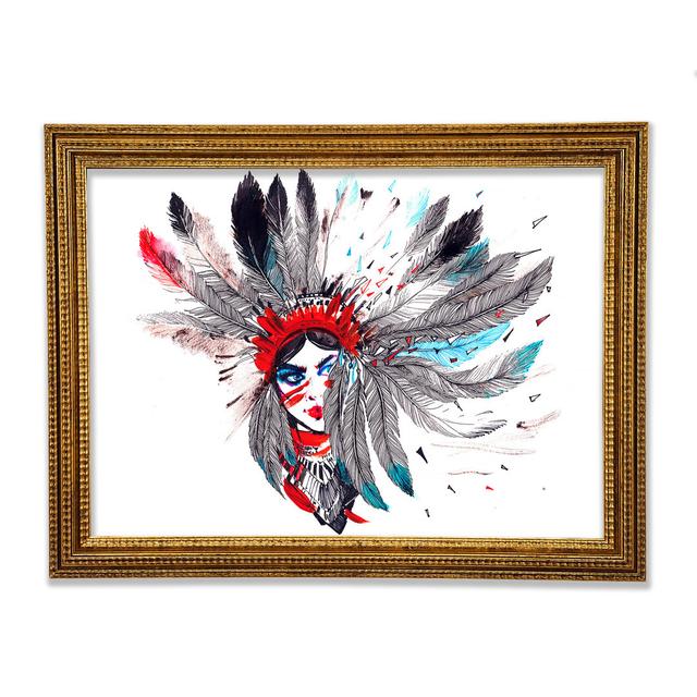 Head Dress - Single Picture Frame Art Prints Latitude Vive Size: 42cm H x 59.7cm W x 3cm D on Productcaster.