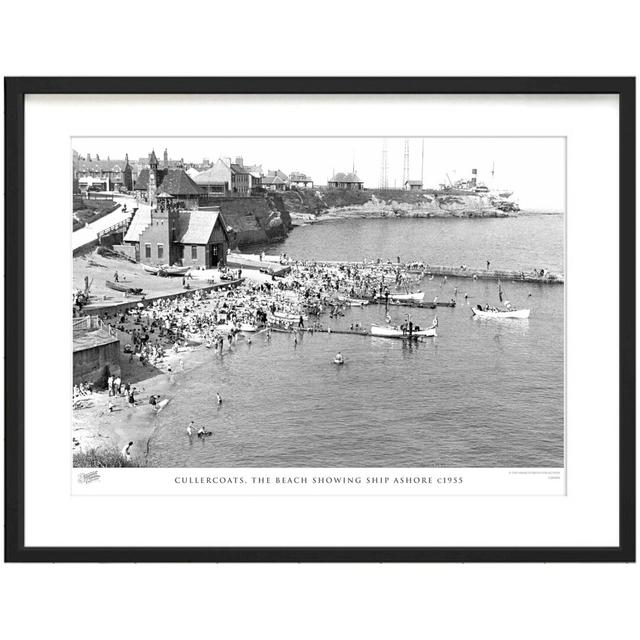 'Cullercoats, the Beach Showing Ship Ashore C1955' by Francis Frith - Picture Frame Photograph Print on Paper The Francis Frith Collection Size: 60cm on Productcaster.