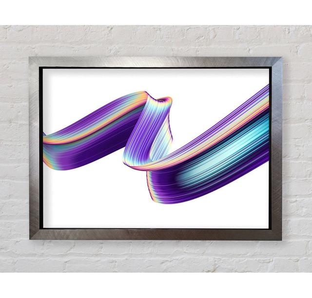 Ribbon Of Purple Neon Light - Single Picture Frame Art Prints Bright Star Size: 84.1cm H x 118.9cm W x 3.4cm D on Productcaster.