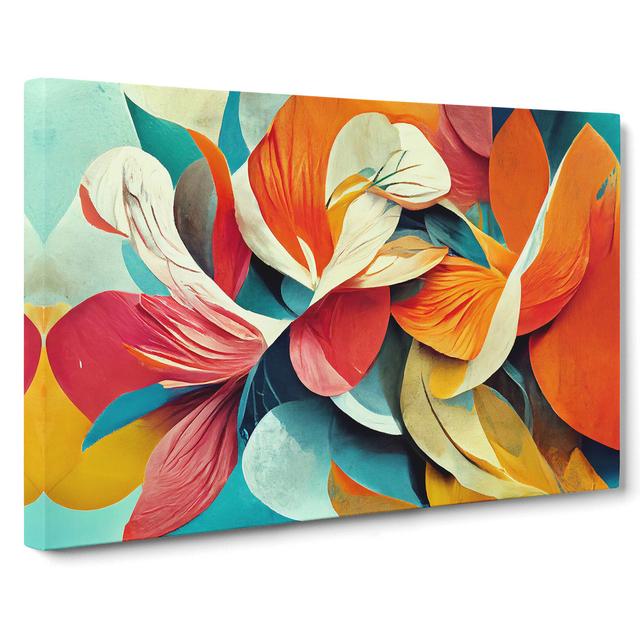 Floral Art - Wrapped Canvas Print Marlow Home Co. Size: 35cm H x 50cm W x 3cm D on Productcaster.