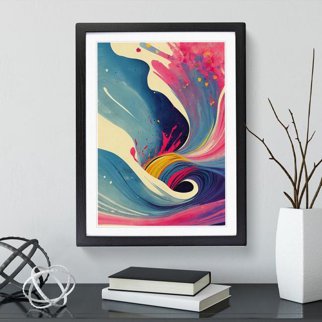 Ocean Wave No.2 - Picture Frame Graphic Art Metro Lane Frame Colour: Black, Size: 64cm H x 46cm W x 2cm D on Productcaster.