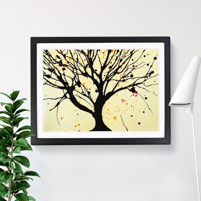 Tree Splatter Vol.1 Abstract - Picture Frame Painting Marlow Home Co. Frame Colour: Black, Size: 25cm H x 34cm W x 2cm D on Productcaster.